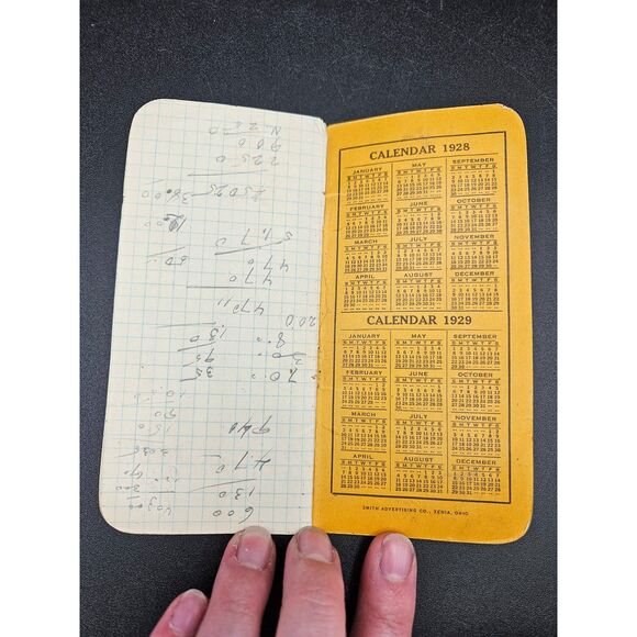 Antique Dew-R-Lite Float Feed 1928 Pocket Notebook Graphing Paper Notepad - Picture 5 of 5